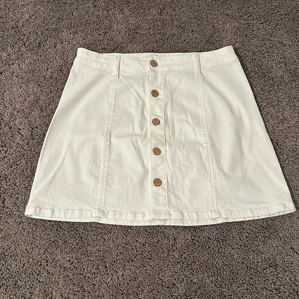 White button down skirt